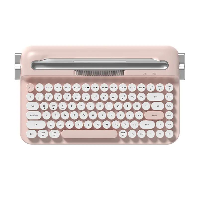 Ajazz AF84 Typewriter Membrane Retro Style Mechanical Keyboard - Main Image