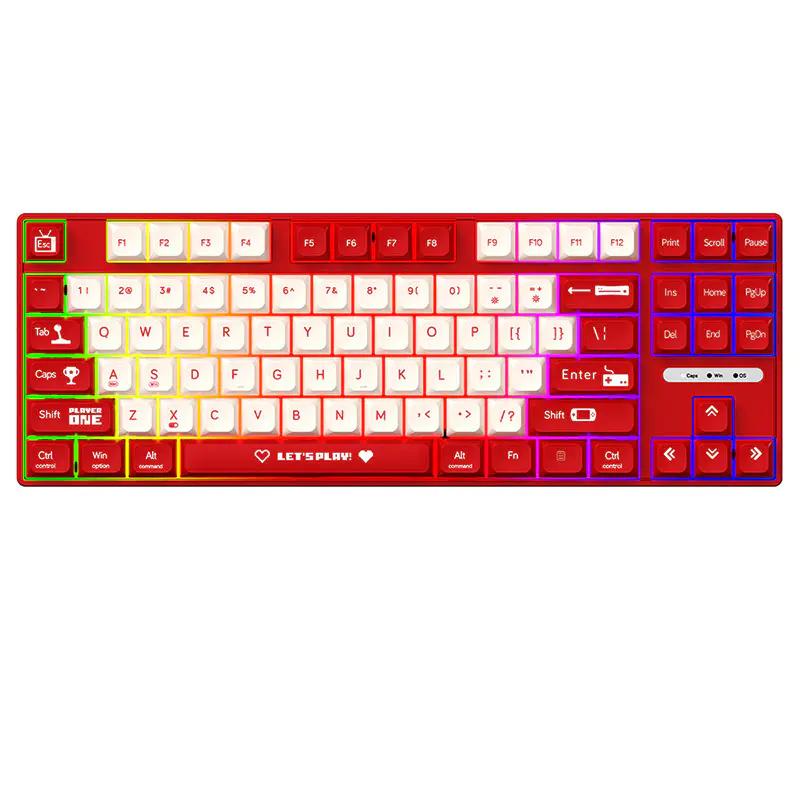 Ajazz AK870MC Rainbow Mechanical Keyboard - Thumbnail 2