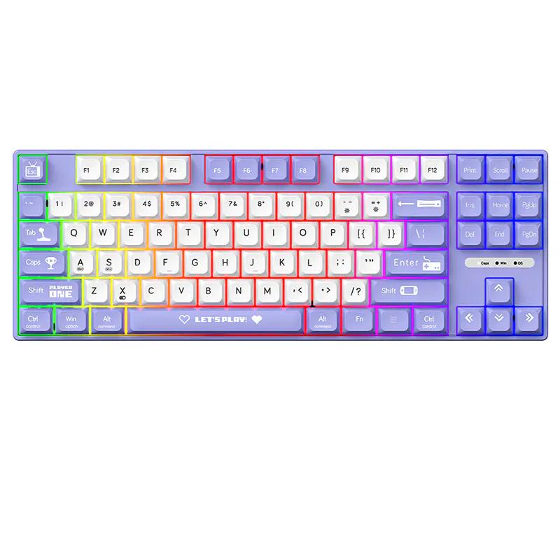 Ajazz AK870MC Rainbow Mechanical Keyboard - Main Image