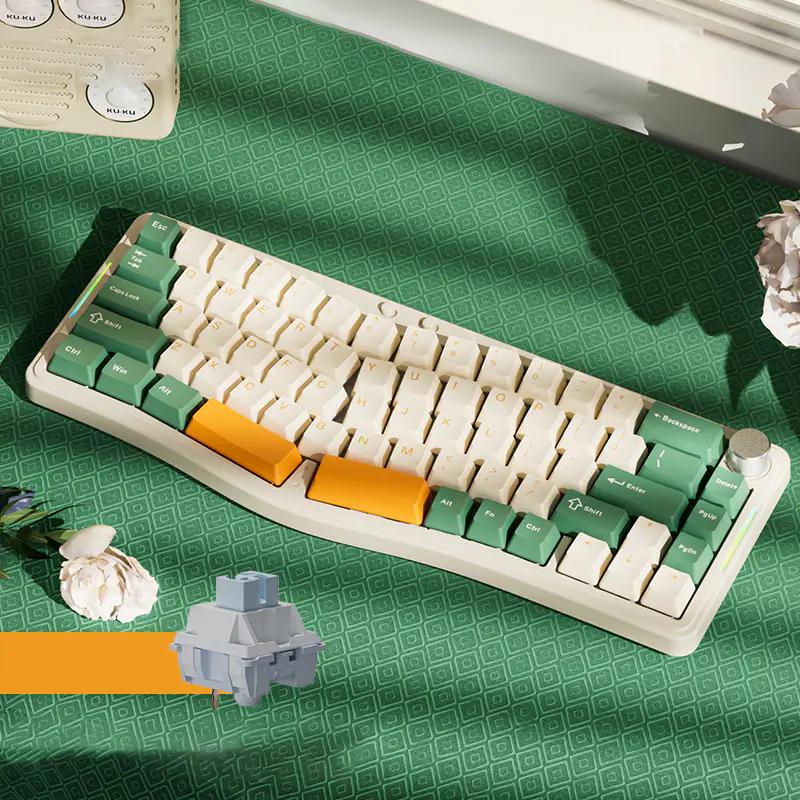 Ajazz AKS068 Pro Ergonomic Mechanical Keyboard - Main Image
