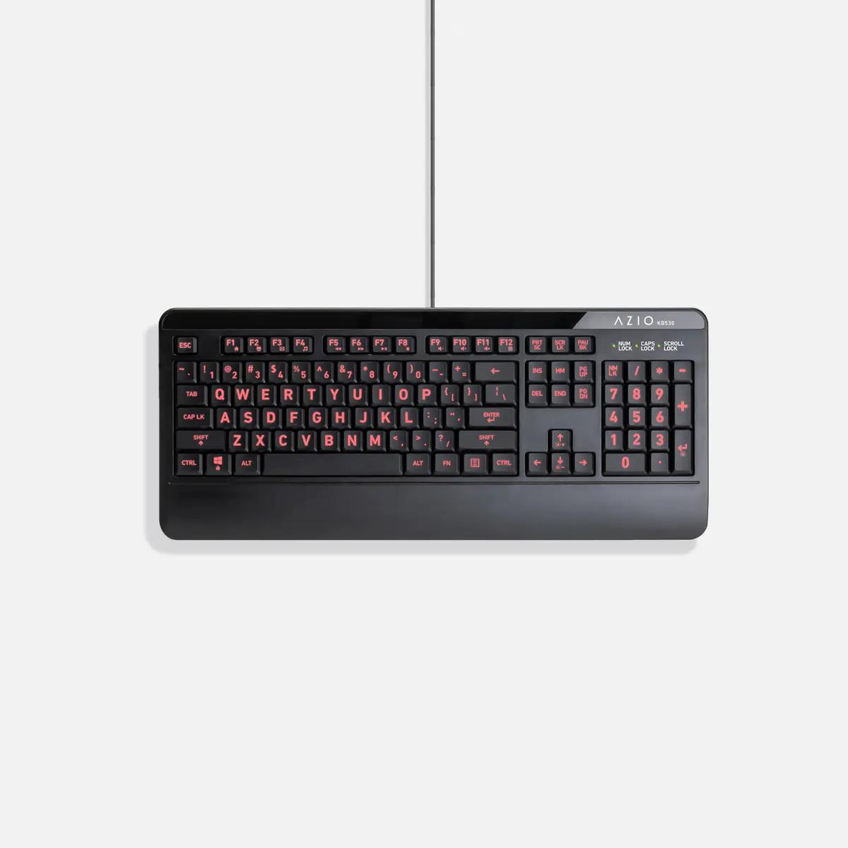 Azio KB530 Antimicrobial PC Mechanical Keyboard - Main Image
