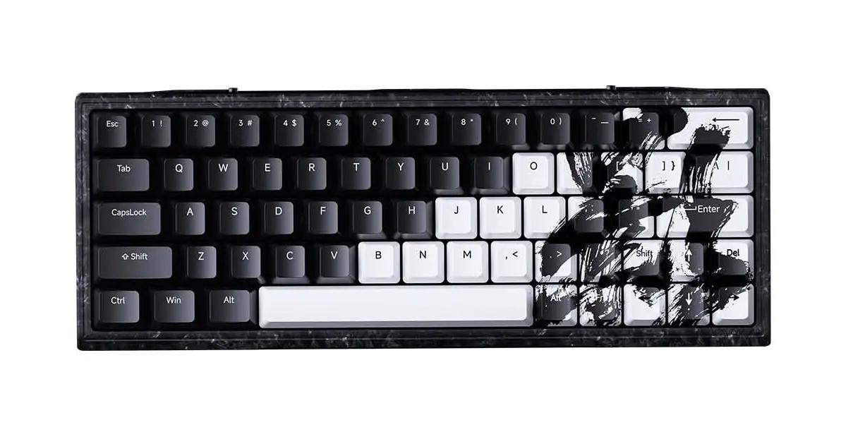 Gateron WLMOUSE Ying63 Forged Carbon Fiber HE Mechanical Keyboard - Main Image