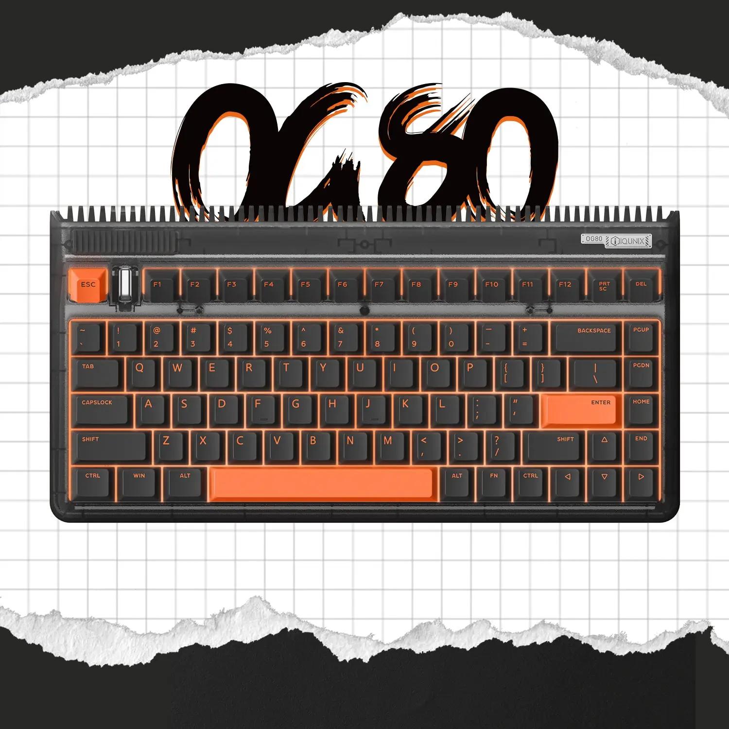 IQUNIX OG80 Tangerine Mechanical Keyboard - Main Image