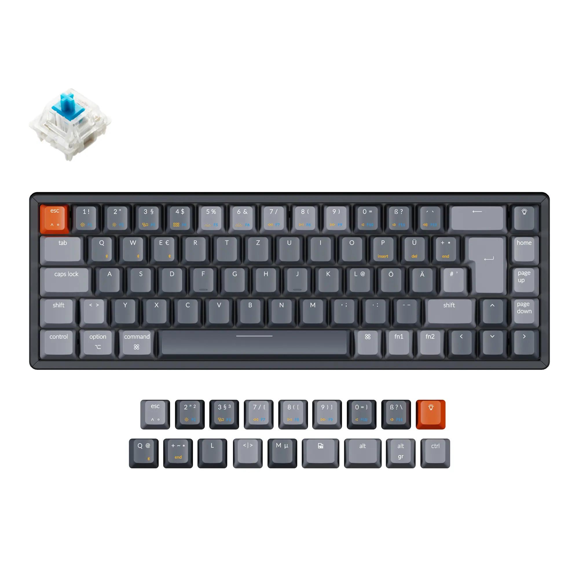 Keychron K6 German ISODE Mechanical Keyboard - Thumbnail 2