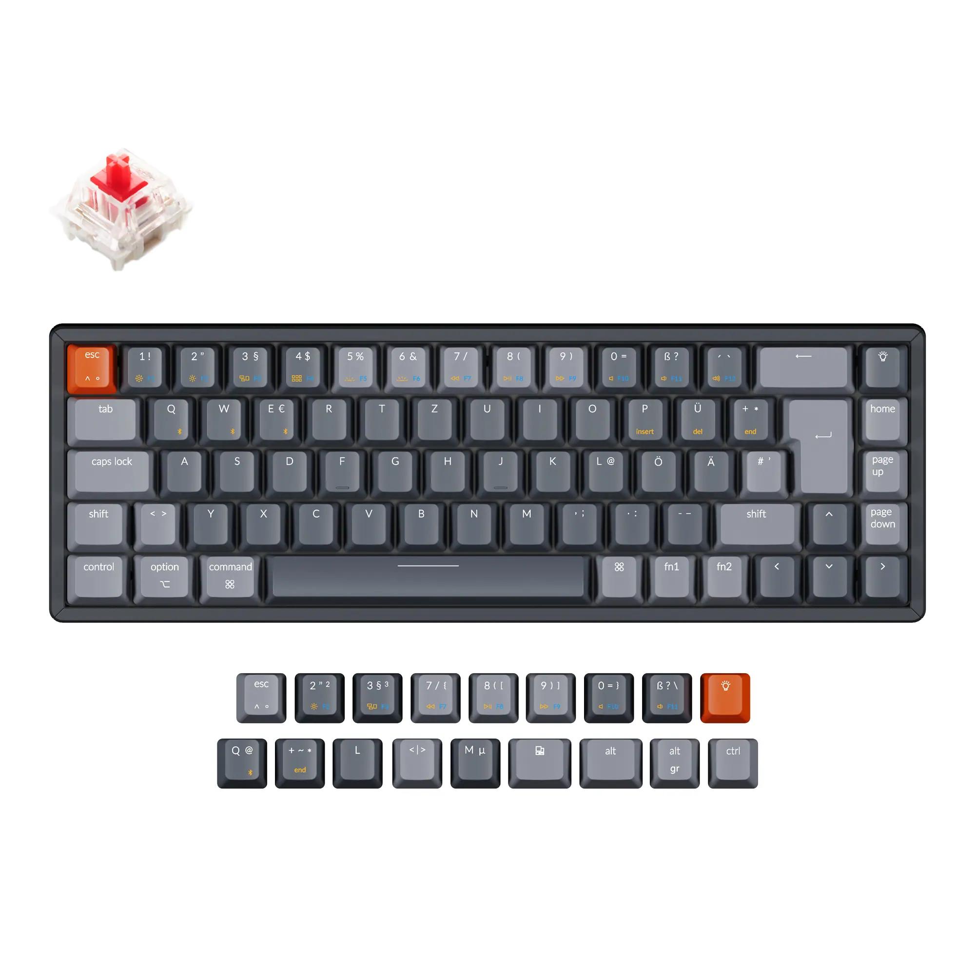 Keychron K6 German ISODE Mechanical Keyboard - Main Image