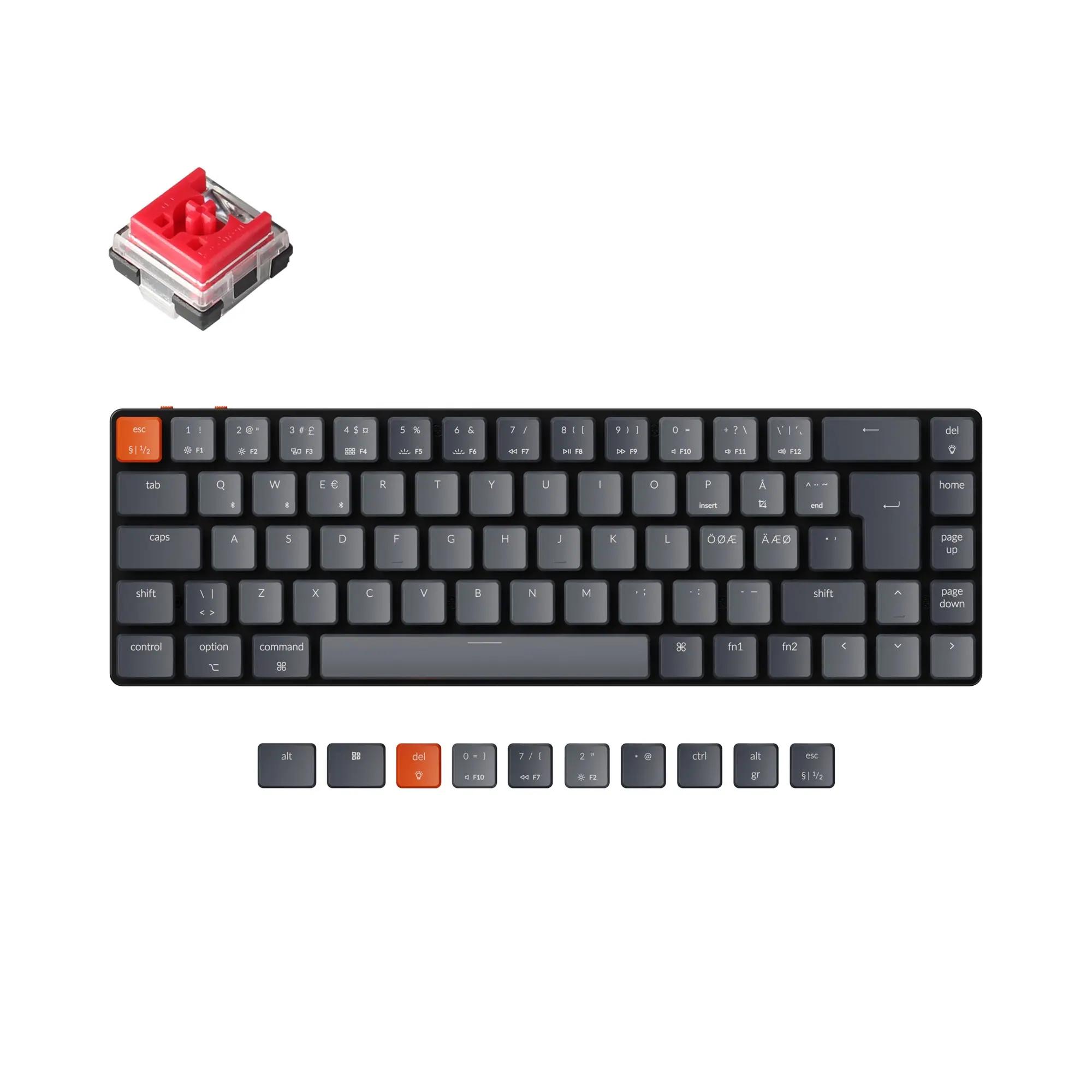 Keychron K7 Ultraslim Nordic Mechanical Keyboard - Main Image