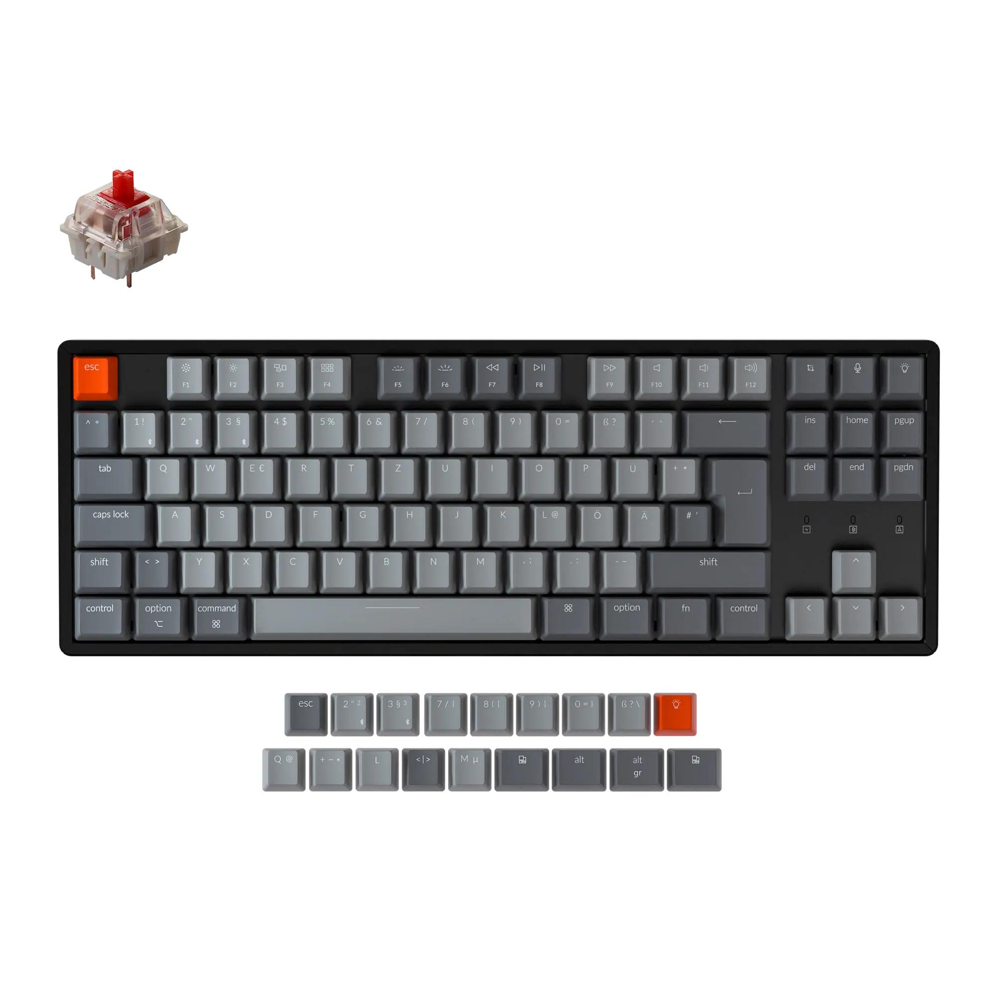 Keychron K8 German ISODE Mechanical Keyboard - Main Image
