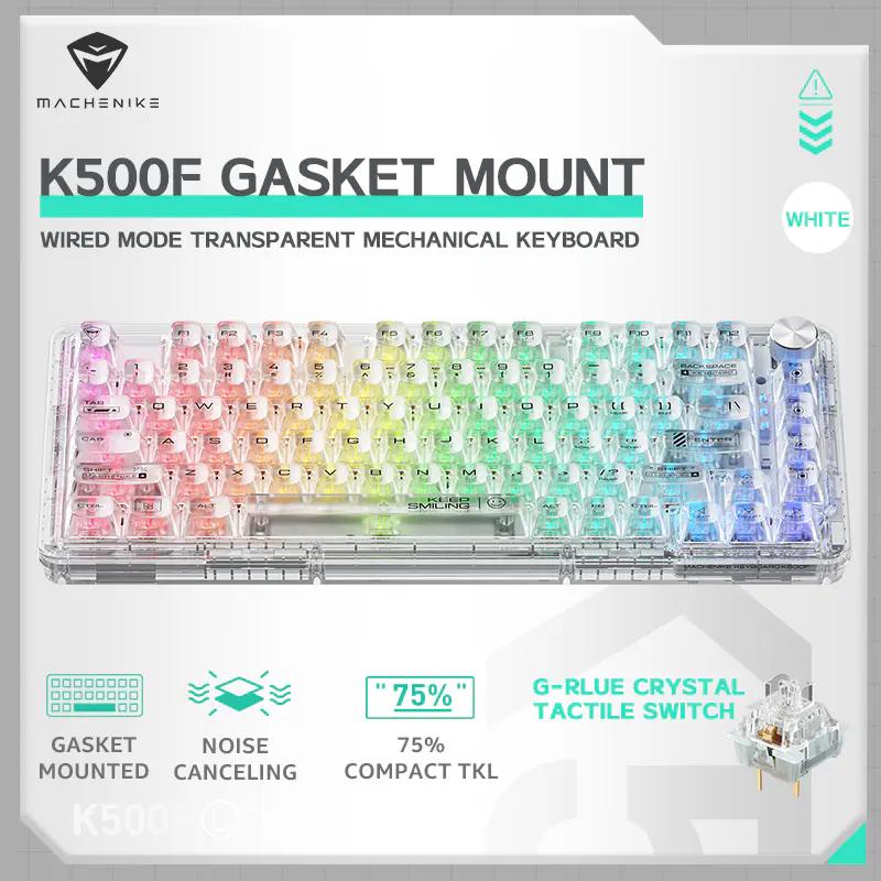 Machenike K500FB81 Clear Mechanical Keyboard - Thumbnail 2