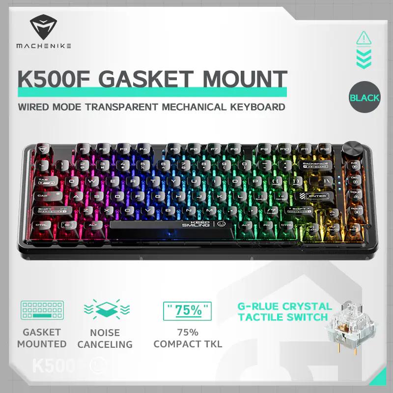 Machenike K500FB81 Clear Mechanical Keyboard - Thumbnail 3