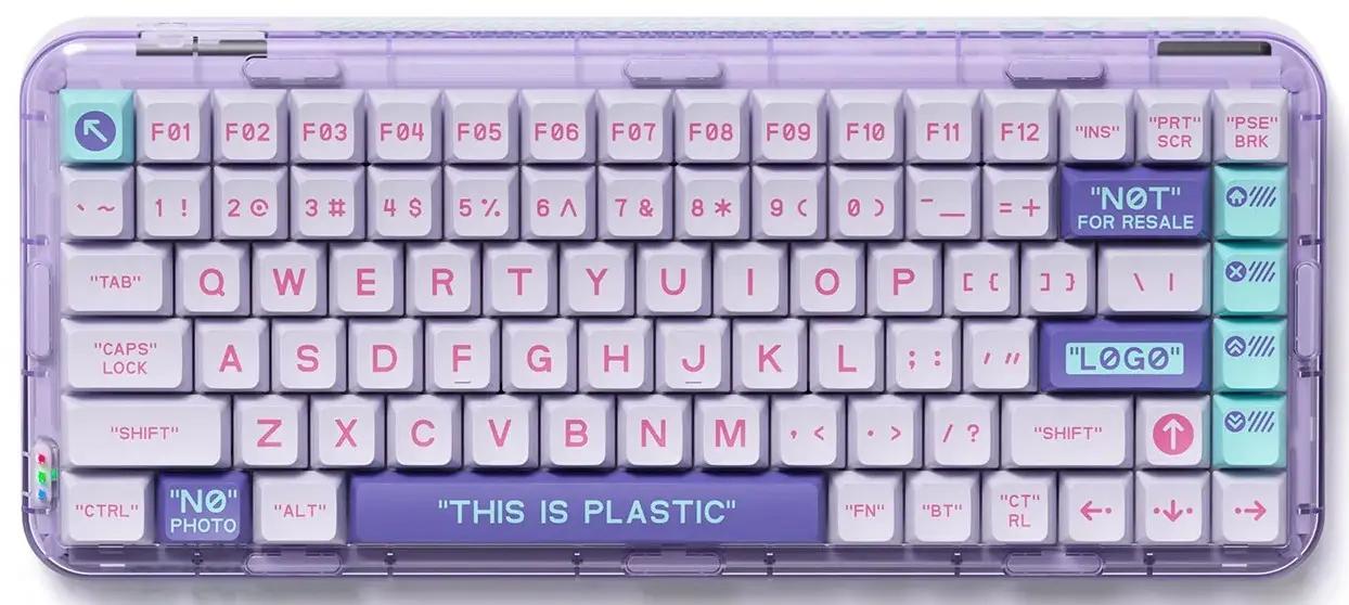 MelGeek Mojo84 Vaporwave Mechanical Keyboard - Main Image