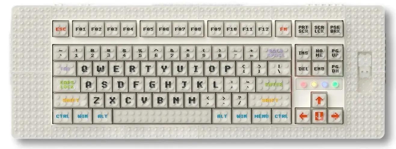 MelGeek Pixel Canvas Brick Mechanical Keyboard - Main Image