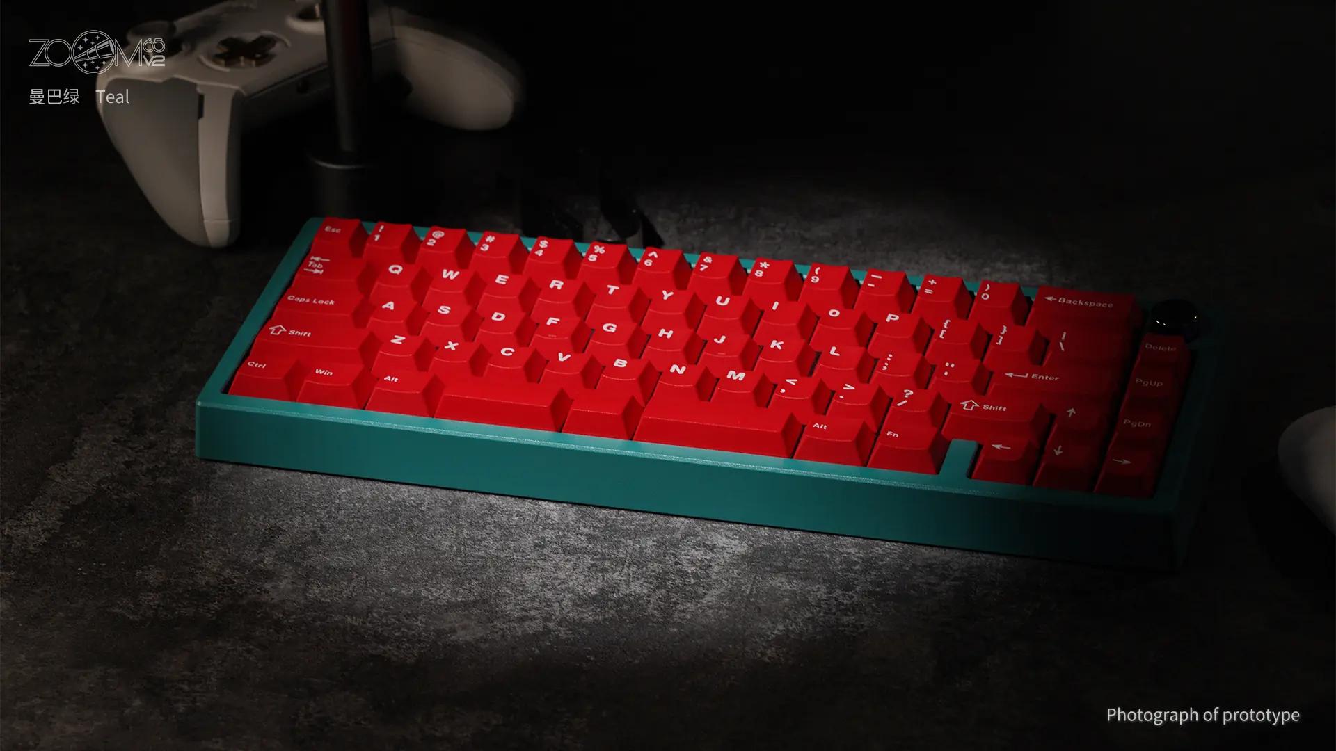Meletrix Zoom65 V2 Teal Mechanical Keyboard - Main Image