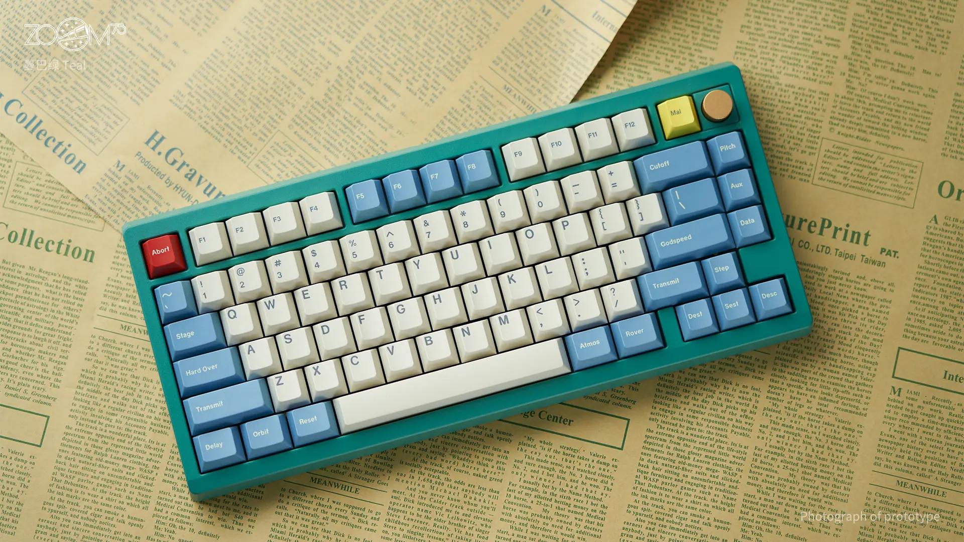 Meletrix Zoom75 EE Teal Mechanical Keyboard - Main Image