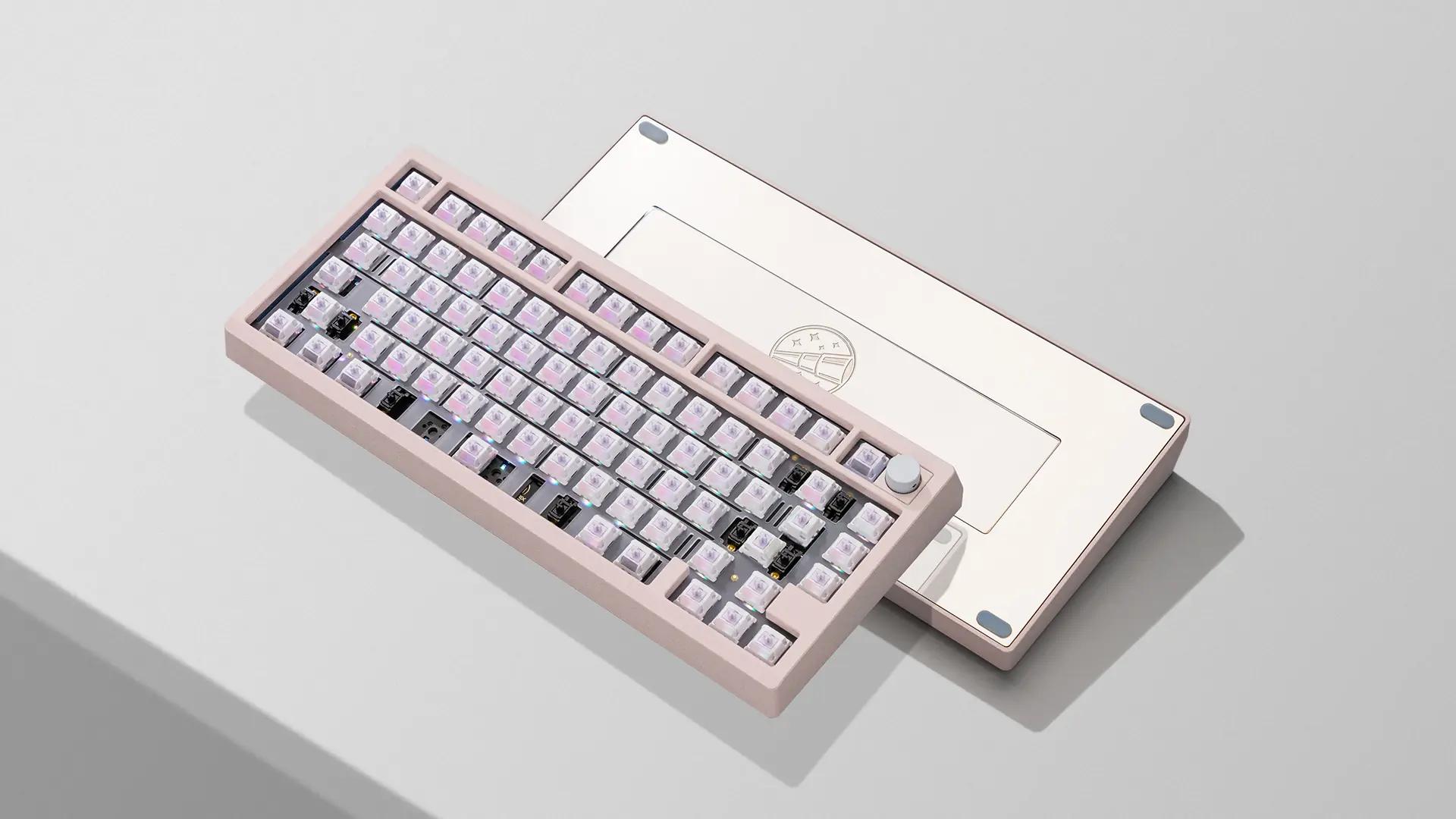 Meletrix Zoom75 KLE Strawberry Icecream Mechanical Keyboard - Main Image