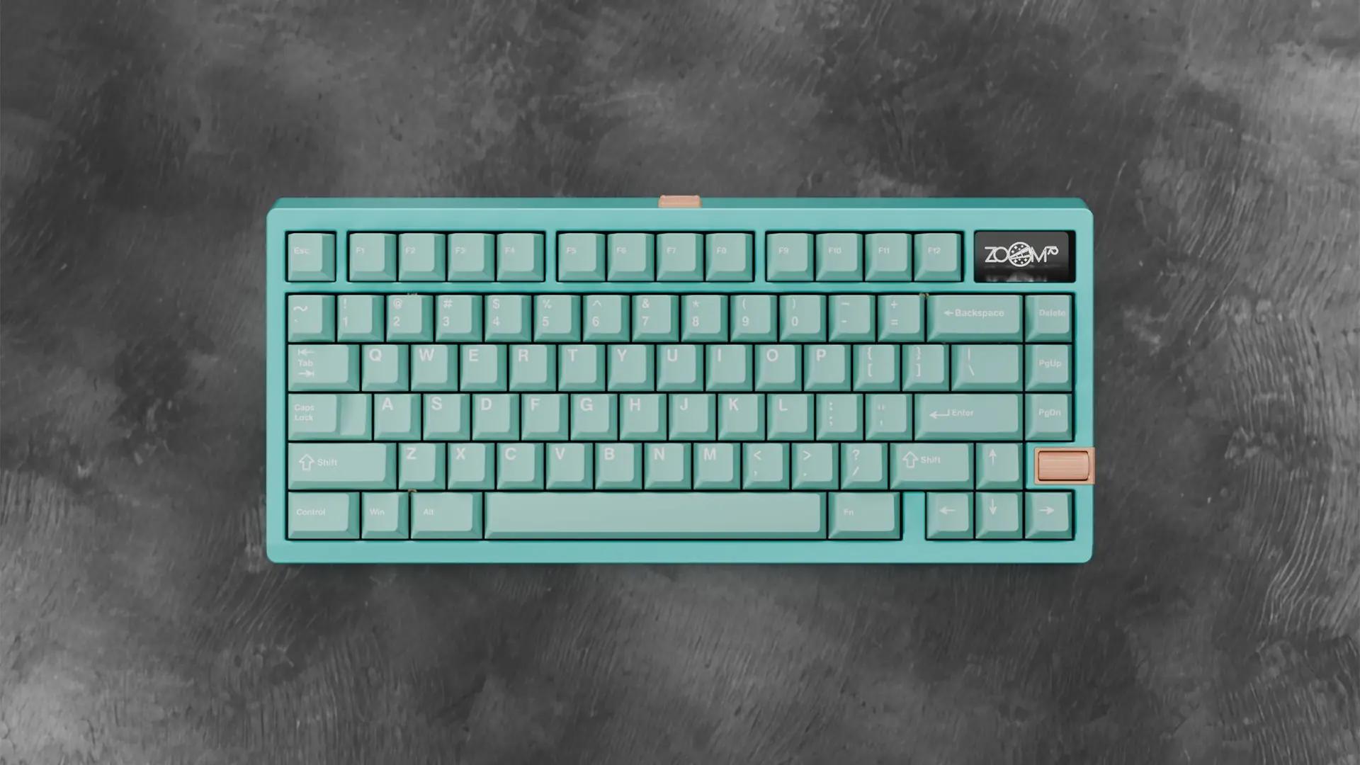 Meletrix Zoom75 TIGA Aquamarine Mechanical Keyboard - Thumbnail 2