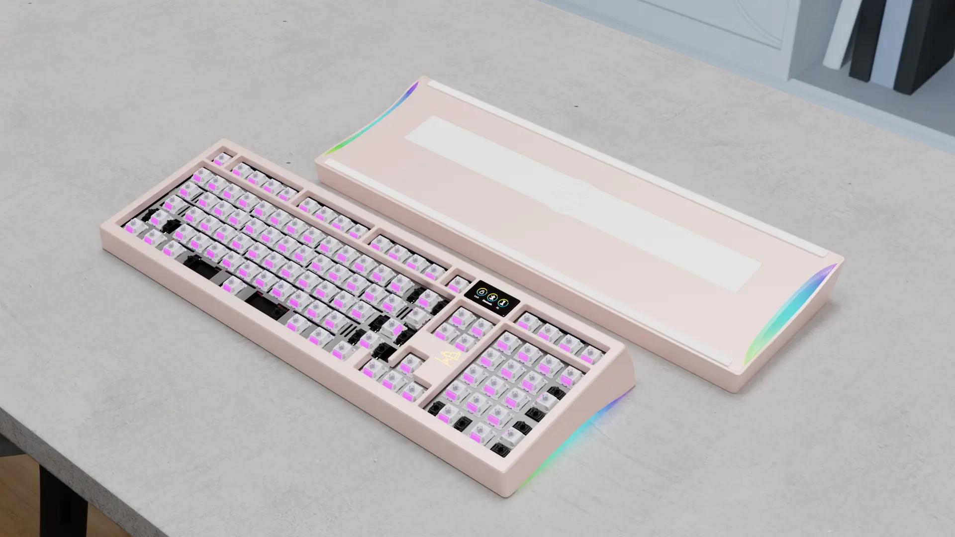Meletrix Zoom98 KLE Strawberry Icecream Mechanical Keyboard - Main Image