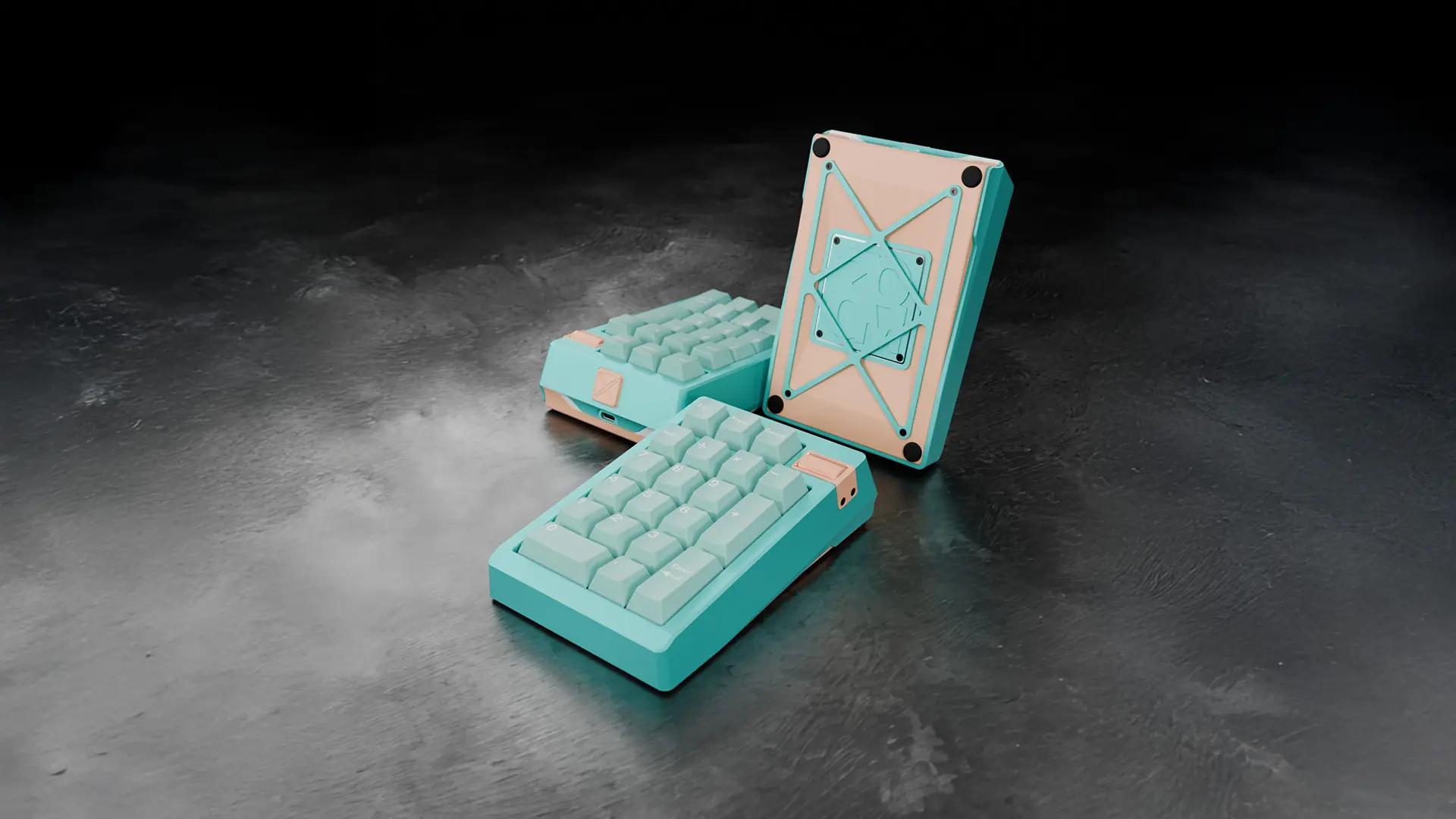Meletrix ZoomPad TIGA Aquamarine Mechanical Keyboard - Main Image