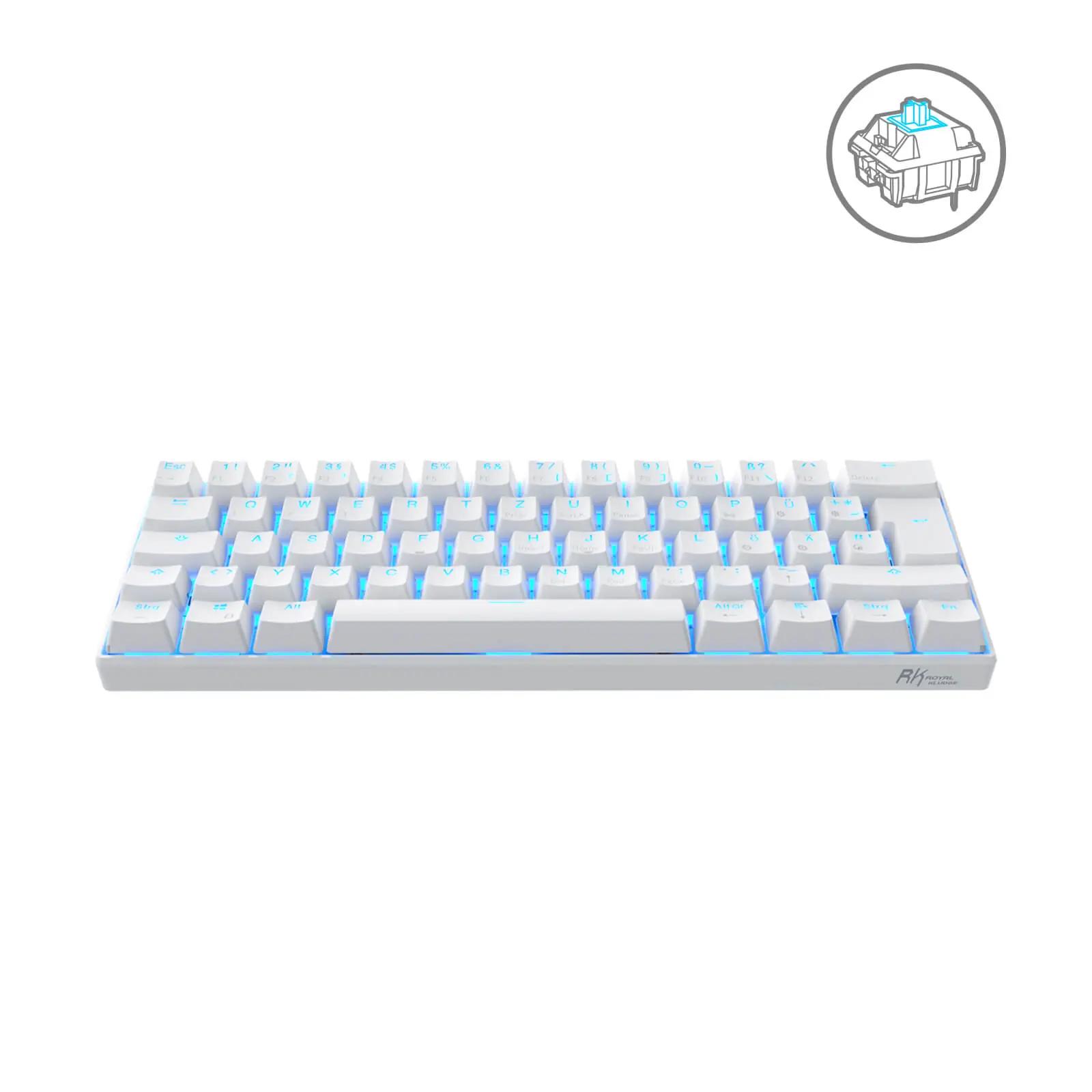 Royal Kludge RK61DE QWERTZ Mechanische Tastatur Einfarbig hintergrundbeleuchtet - Main Image