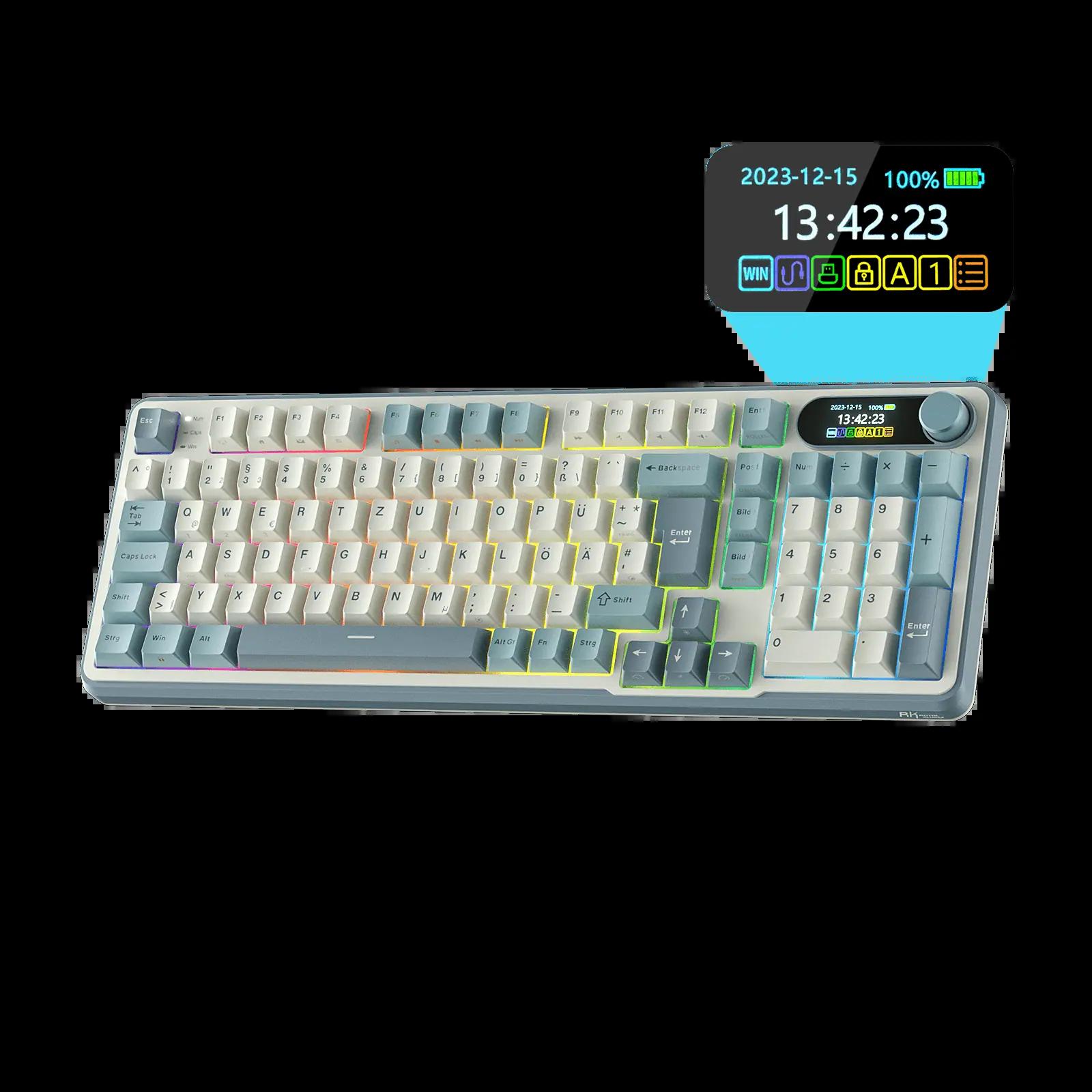 Royal Kludge S98DE QWERTZ Kabellose Mechanische Tastatur Keyboard - Thumbnail 2