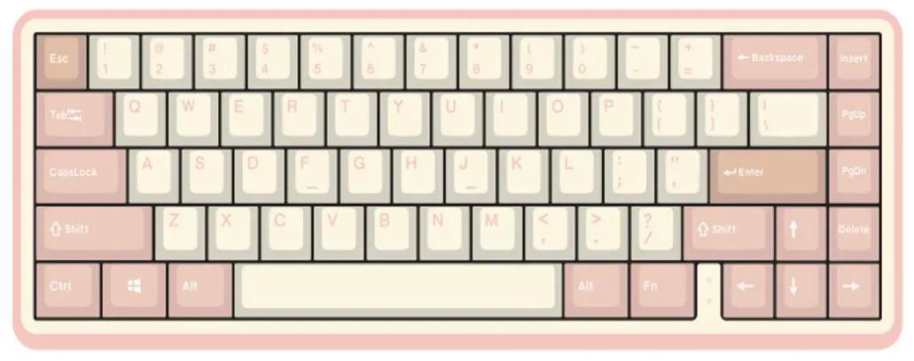 Varmilo Minilo VXB67 Mendozae Mechanical Keyboard - Main Image