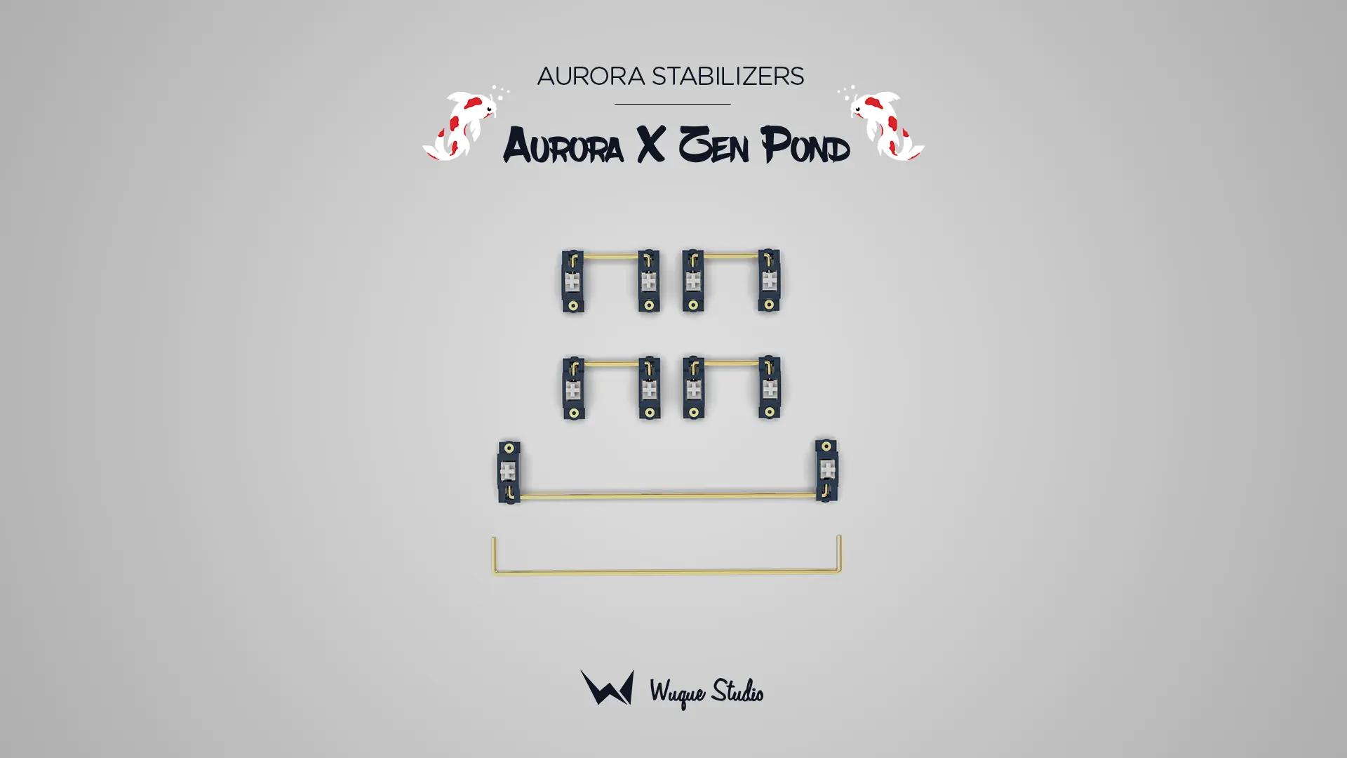 Wuque Studio Aurora Zen Pond Mechanical Keyboard - Thumbnail 2