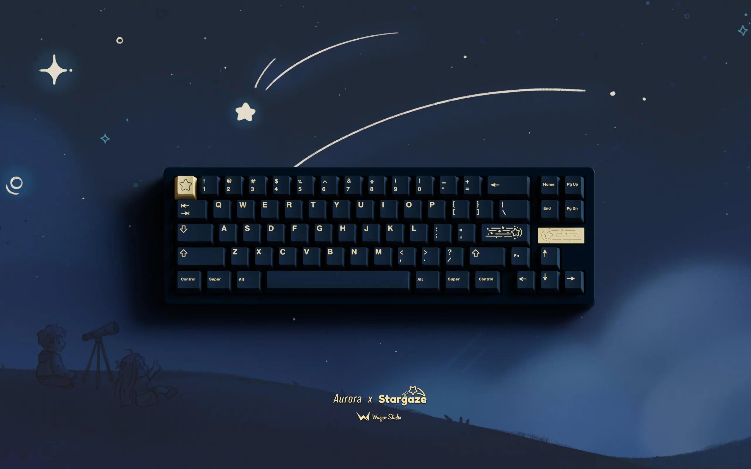 Wuque Studio Ikki68 Aurora Stargaze Mechanical Keyboard - Main Image