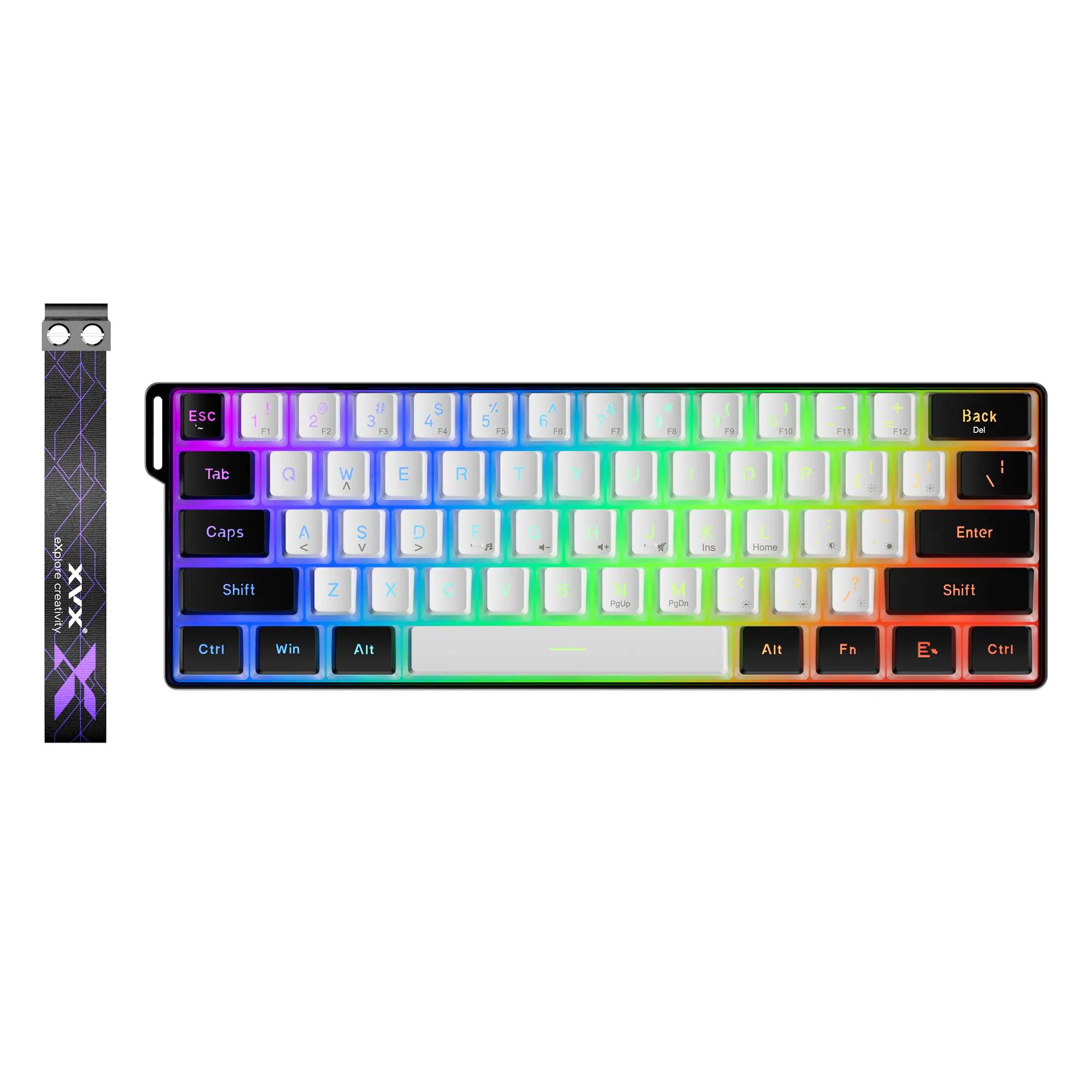 XVX K61 Silent Key Mini Membrane Mechanical Keyboard - Main Image