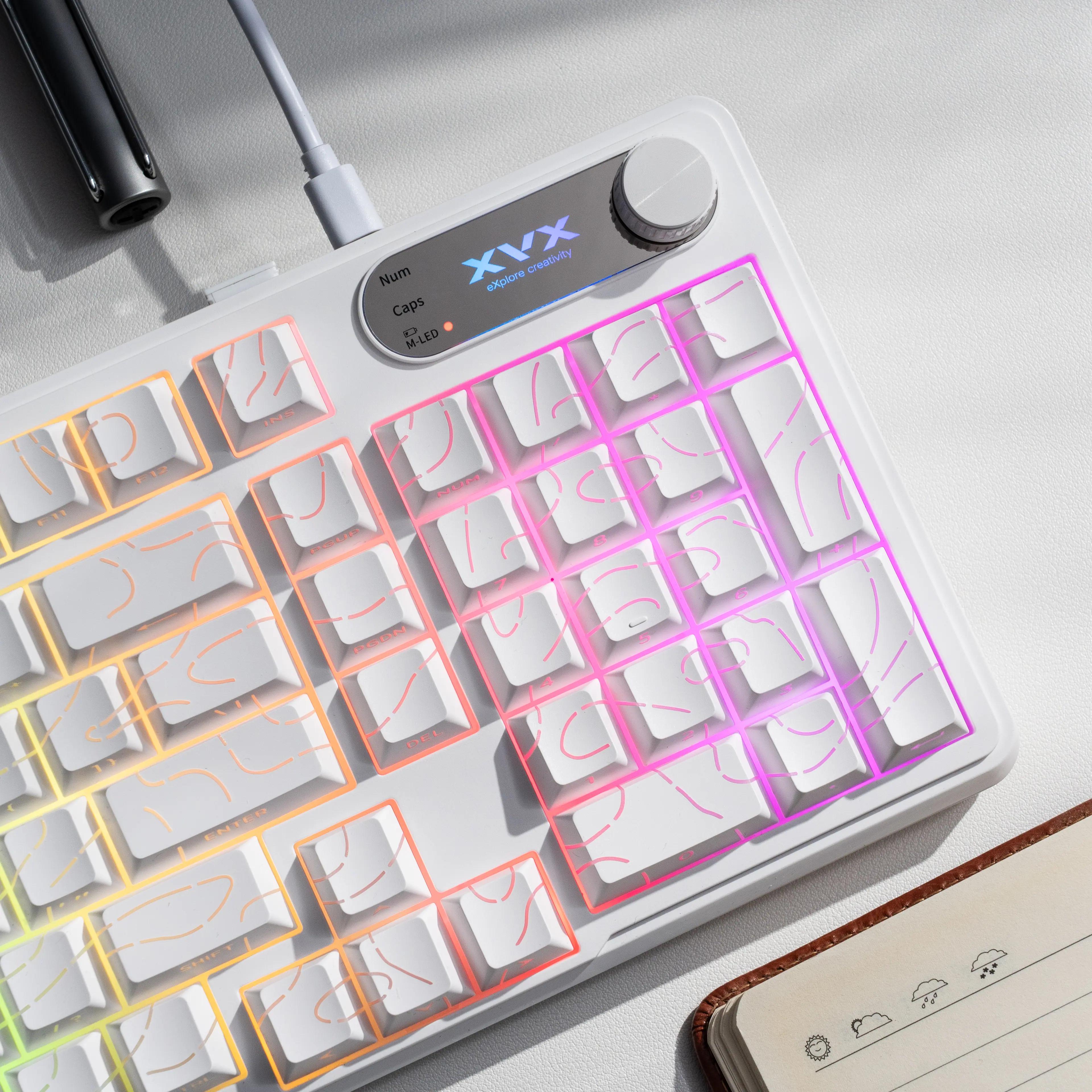 XVX K98 Silent Key Membrane Topography pattern Mechanical Keyboard - Main Image