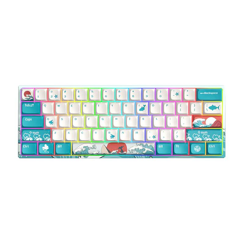 XVX M61 Coral Sea Themed Mechanical Keyboard - Main Image