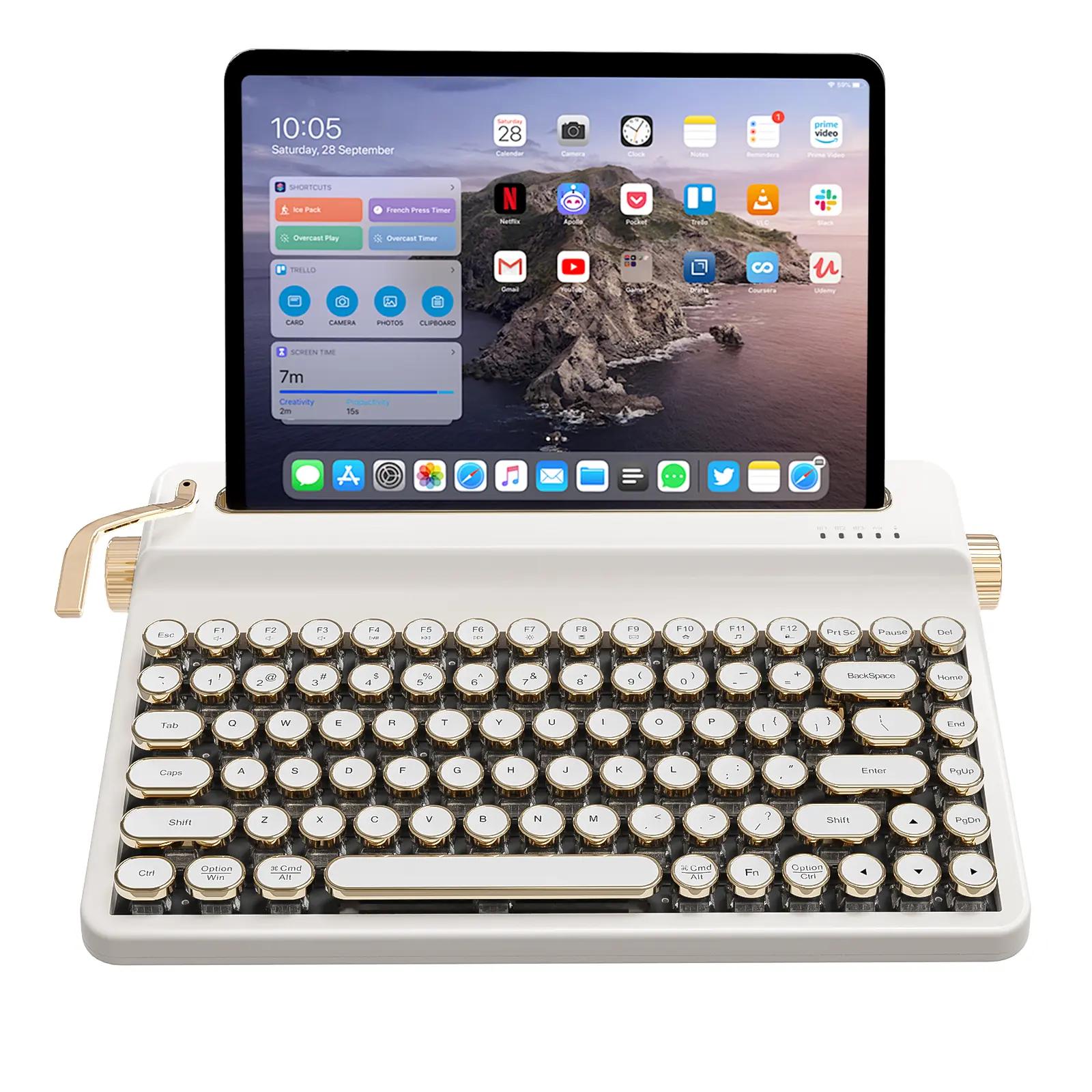 Yunzii QL75 Vintage Retro Typewriter Mechanical Keyboard - Main Image