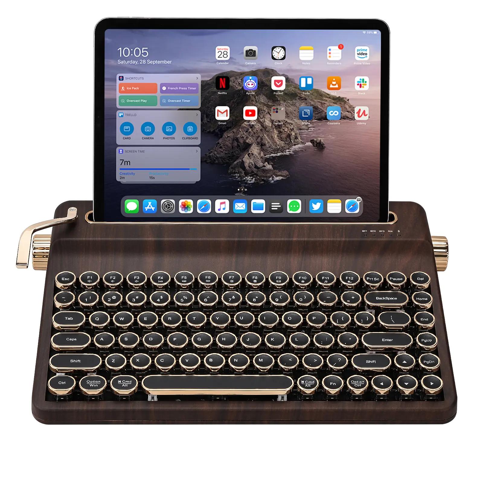 Yunzii QL75 Vintage Retro Typewriter Mechanical Keyboard - Thumbnail 2