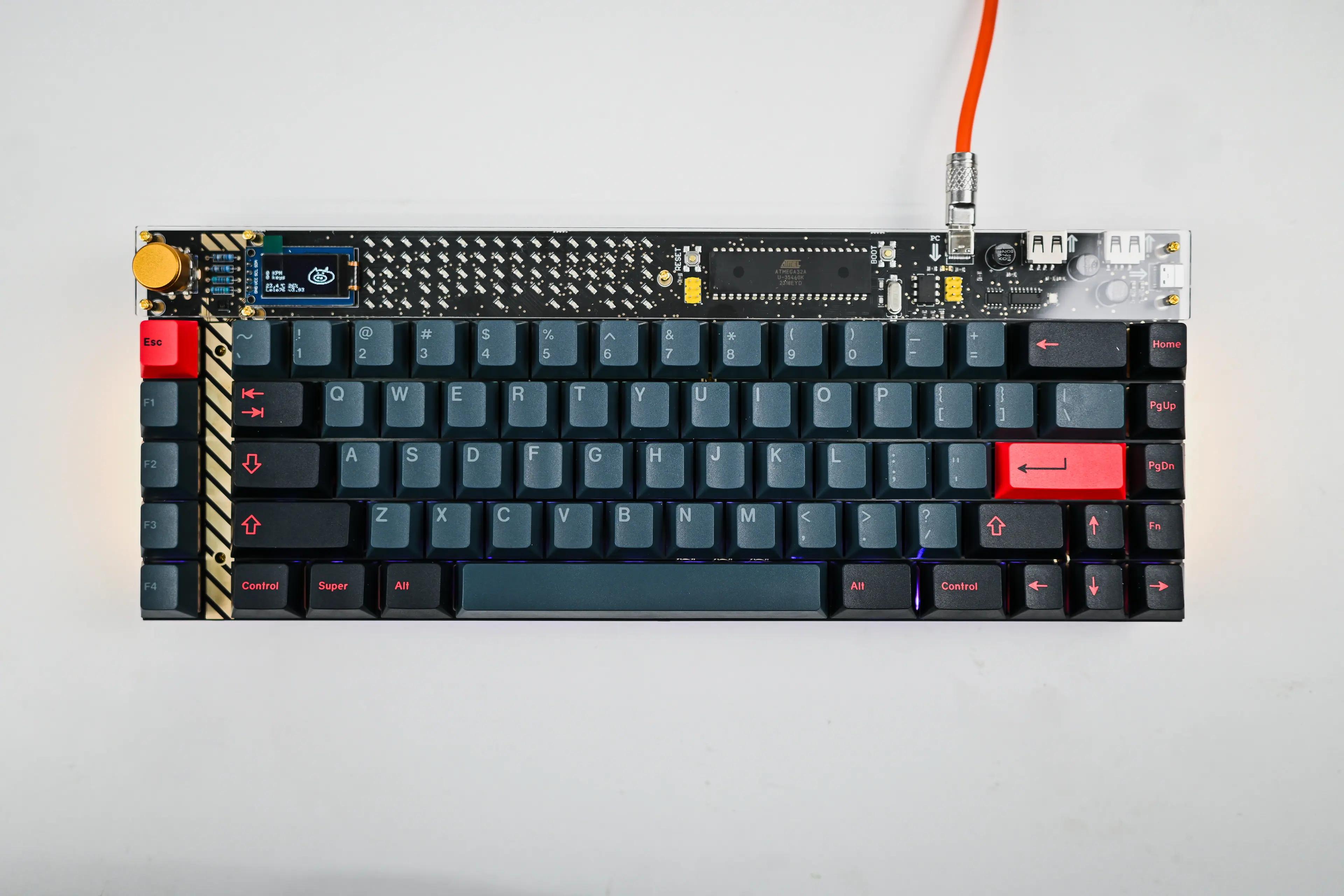 zFrontier Y2K 76 Redline Mechanical Keyboard - Main Image